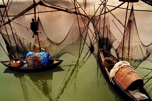 čluny v Bangladéši